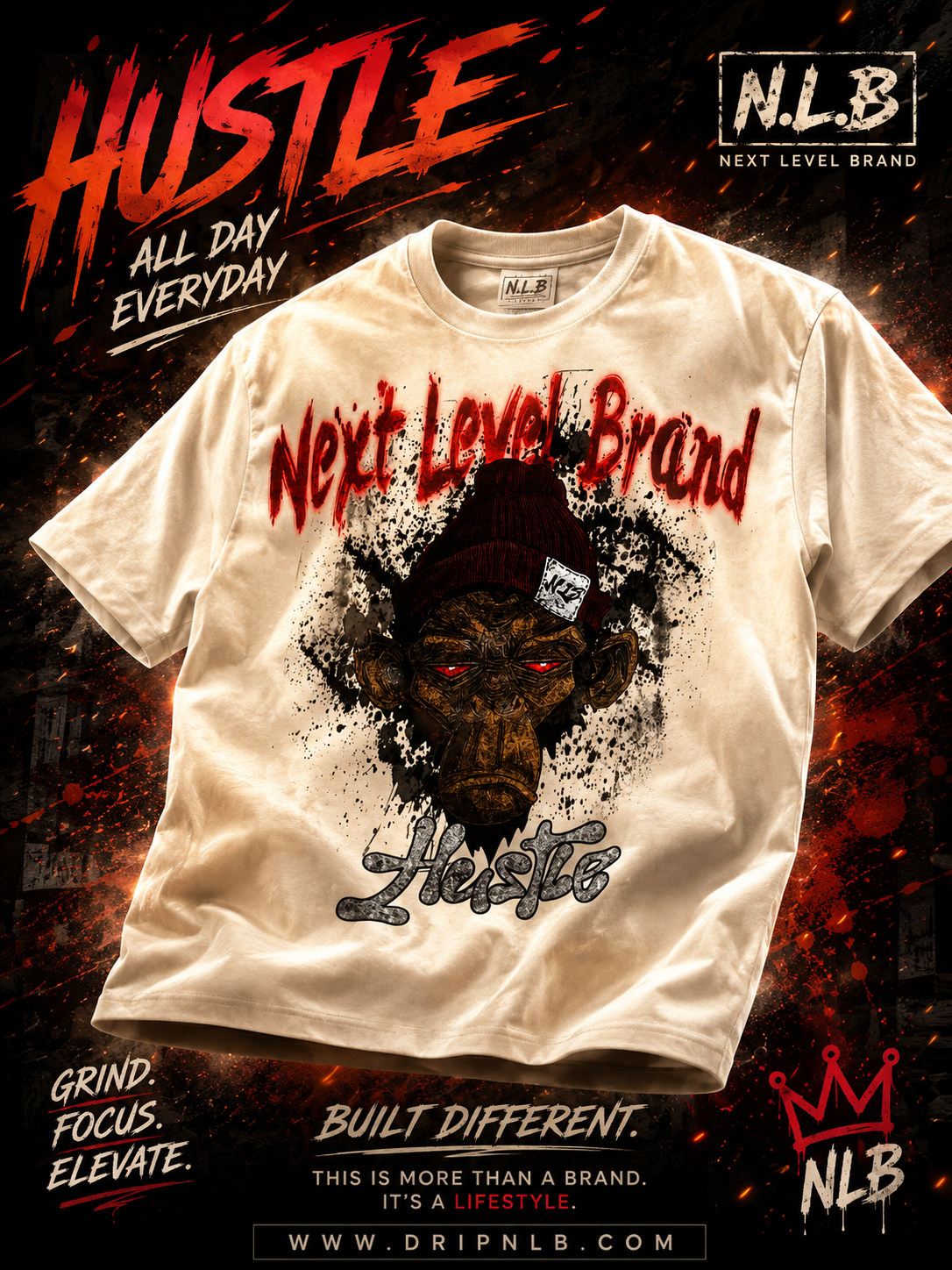 Next Level Brand Exclusive“Hustle” T-shirts