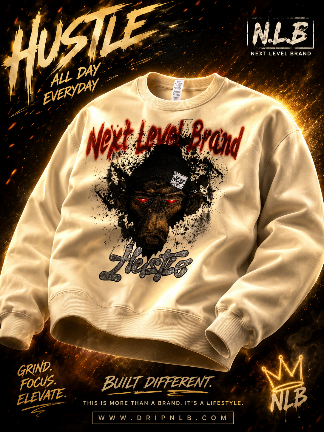 Next Level Brand “Hustle” Sweaters